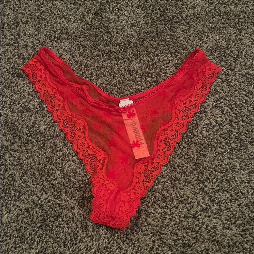 NWT Victoria's Secret Red Lace Panties